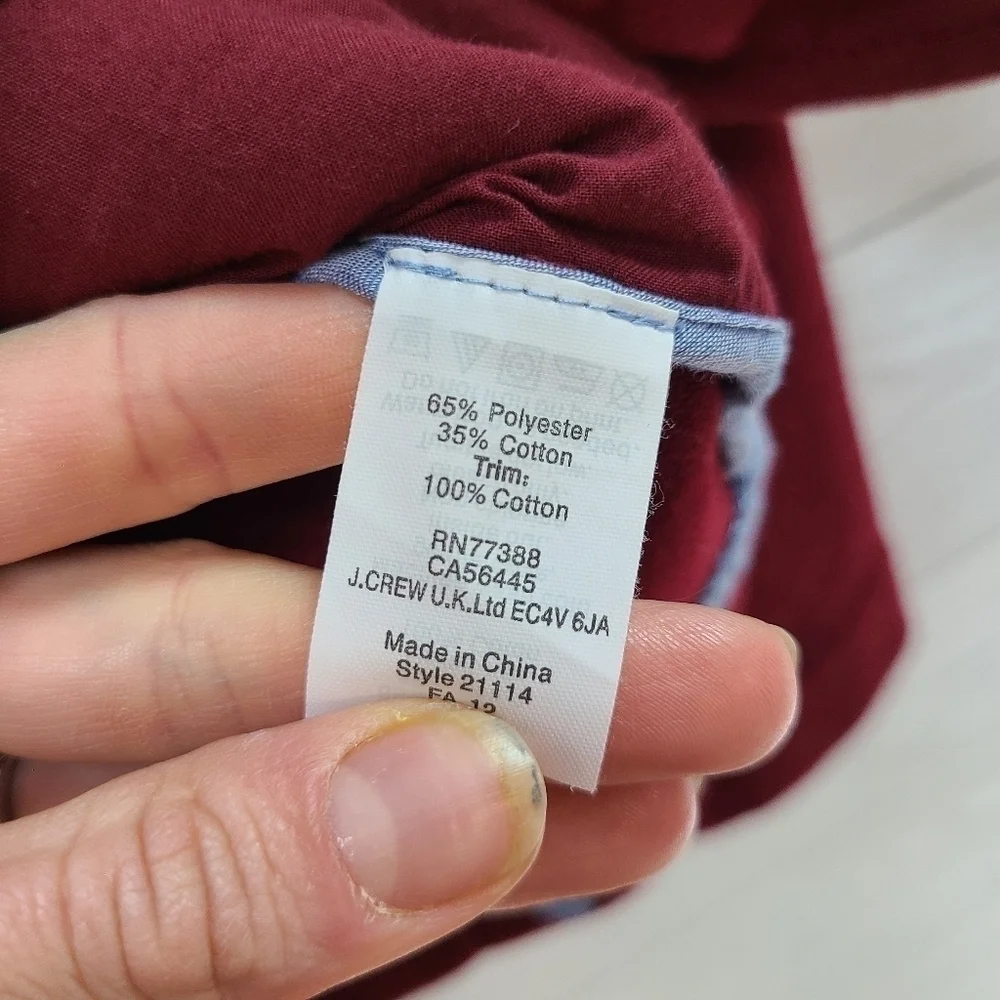 J. Crew burgundy double